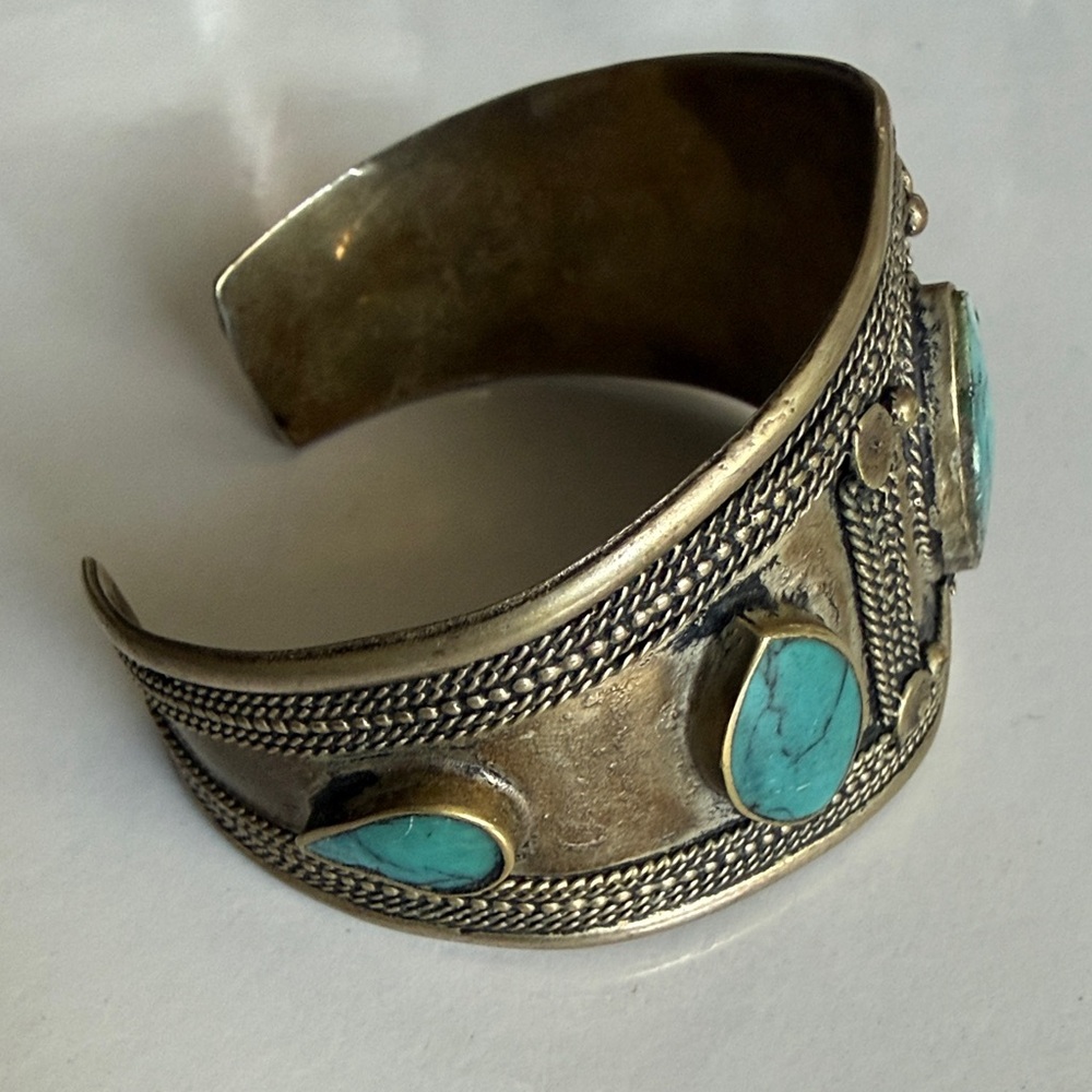 Afghan Kuchi Boho, Ethnic , Tribal Cuff Vintage Bracelet - Picture 2 of 8